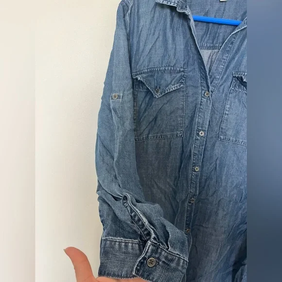 Cloth and Stone denim maxi dress chambray - Picture 5 of 10